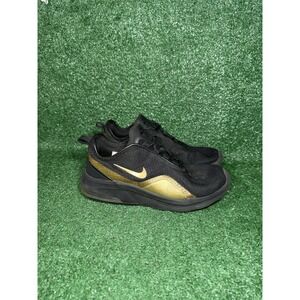 Nike‎ Air Max Motion 2 Womens Size 8.5 Black Gold Running Shoes Comfort Sneakers